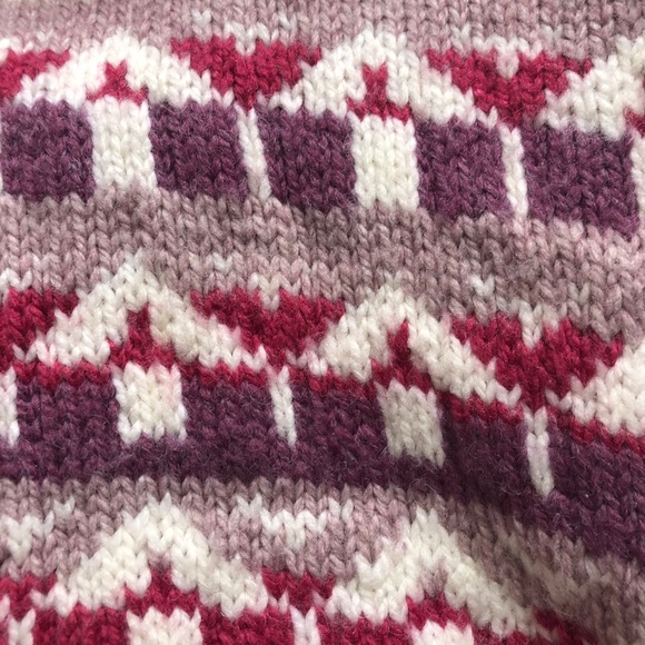 Sz M hand knit shawl sweater - Picture 3 of 4